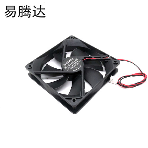 12025 cooling fan 12V0.8A oil-containing two-wire router 12cm computer chassis DC industrial fan factory