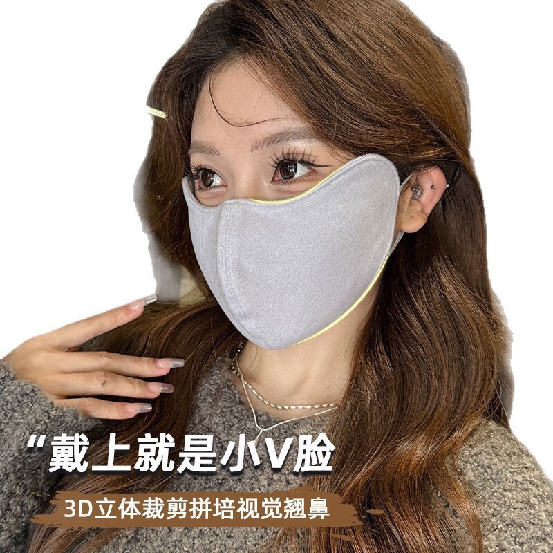 2025秋冬季澳绒保暖口罩防风防寒防冻脸3d立体高颜值骑行面罩批发|undefined
