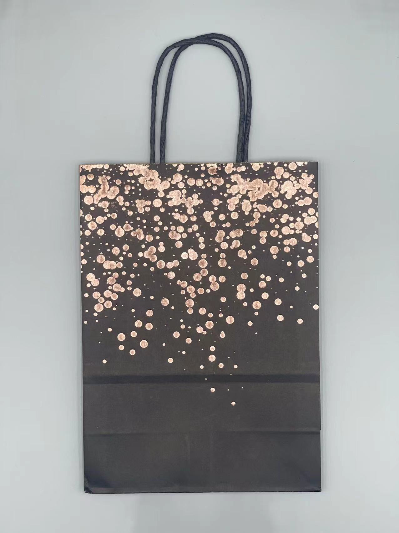 Negro --- Punto superior-oro rosa; 16*22*8cm