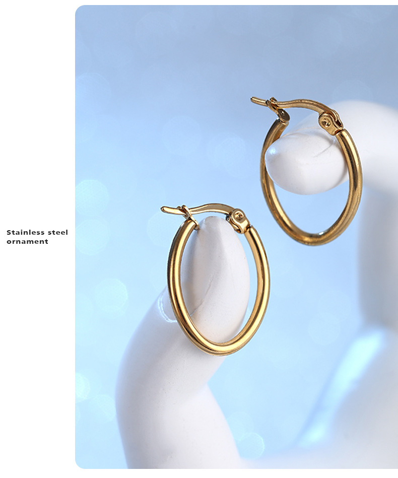 Fashion Geometric Stainless Steel Plating Earrings 1 Pair