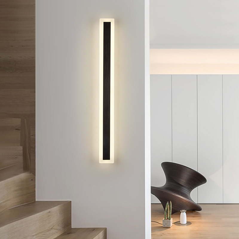 Long acrylic LED modern sconce for bed