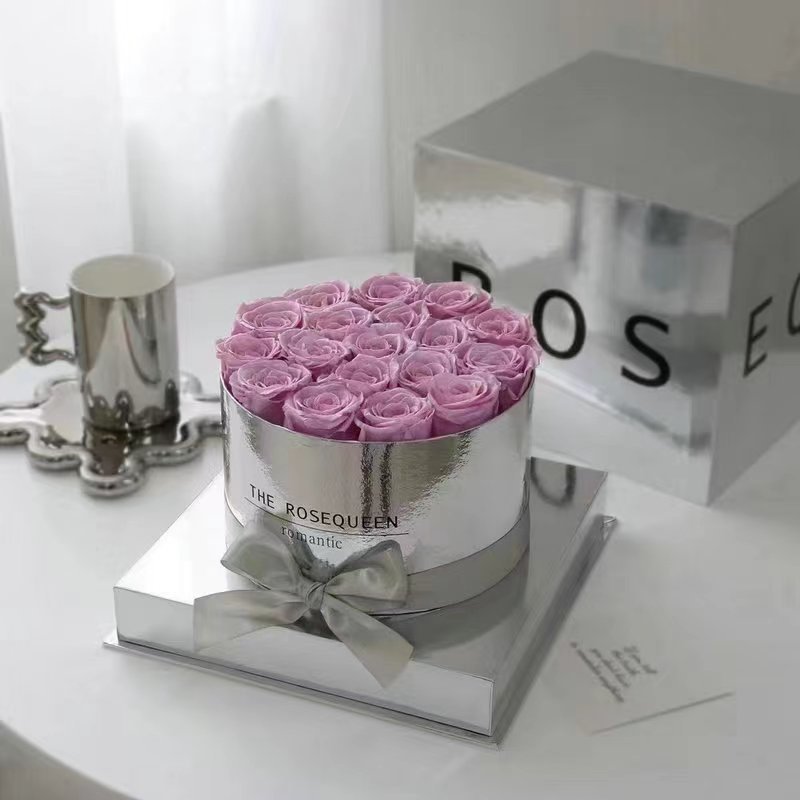 Cubo de plata rosa