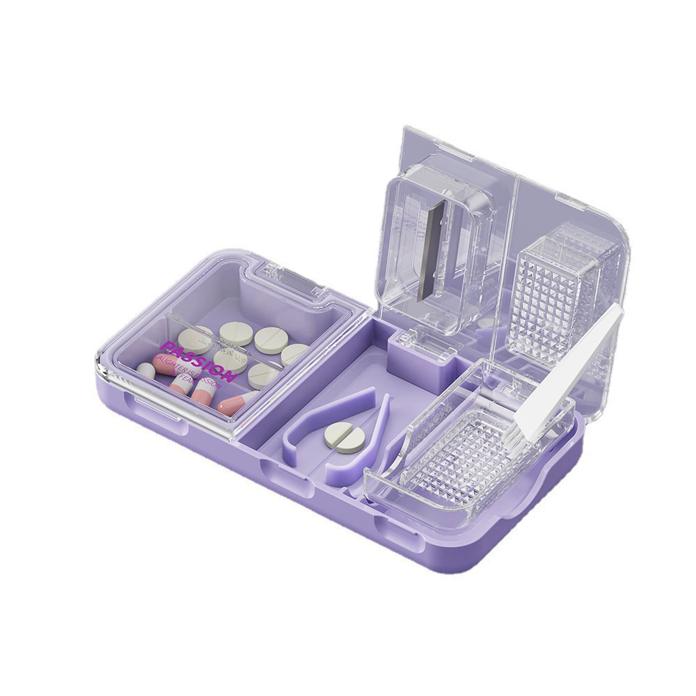 П Pills Box Drug Box Portable Contaway Box Slice Pin Powder Pin Powder Pills Pills Pills Pills One Divisible Box