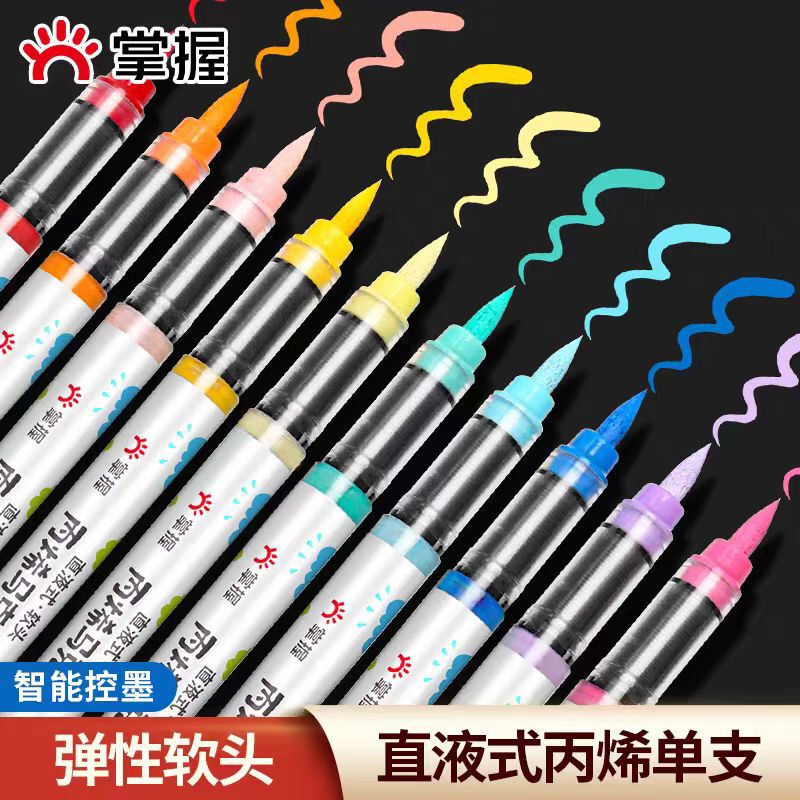 Master 5105 Direct Liquid Acrylic Marker Set, Single Refillable Soft Tip, Large Capacity, Non-Bleeding, Blendable Colors