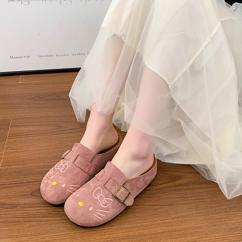HelloKitty勃肯鞋女拖鞋2025新款半拖厚底懒人鞋外穿休闲鞋街拍潮|undefined