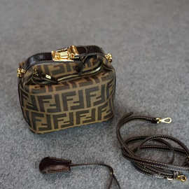 FF饭盒包老花复古便当包2025新款迷你小包vintage手提单肩斜挎包.