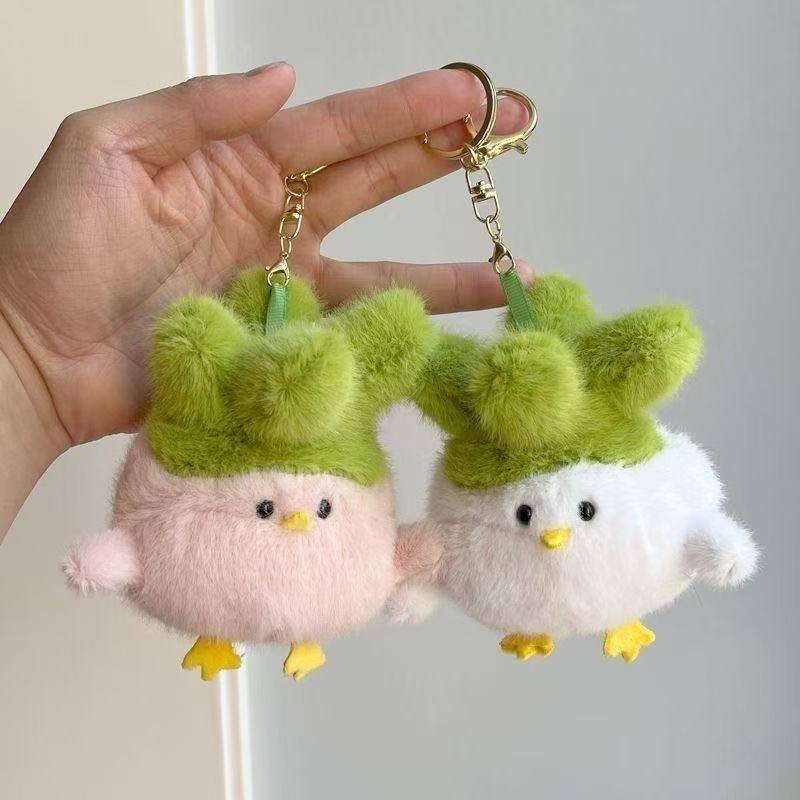 新商品のニンニクの鳥の声のぬいぐるみの記念品は漫画のおかずのニワトリを掛けて音声の公仔のキーホルダーをおかしなことをします。|undefined