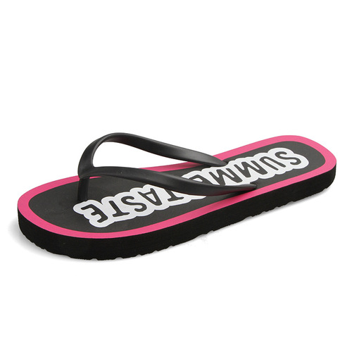 Candy-colored casual flip-flops, beach vacation fashion flip-flops for women, flat-soled non-slip flip-flops for beach wear