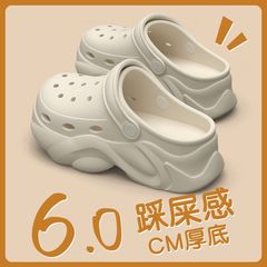 女の子EVA洞靴女性は滑り止めdiyを着て、厚い柔らかい底を踏んで糞感を感じるパケットヘッダーのサンダル女性ビーチ靴を履いています