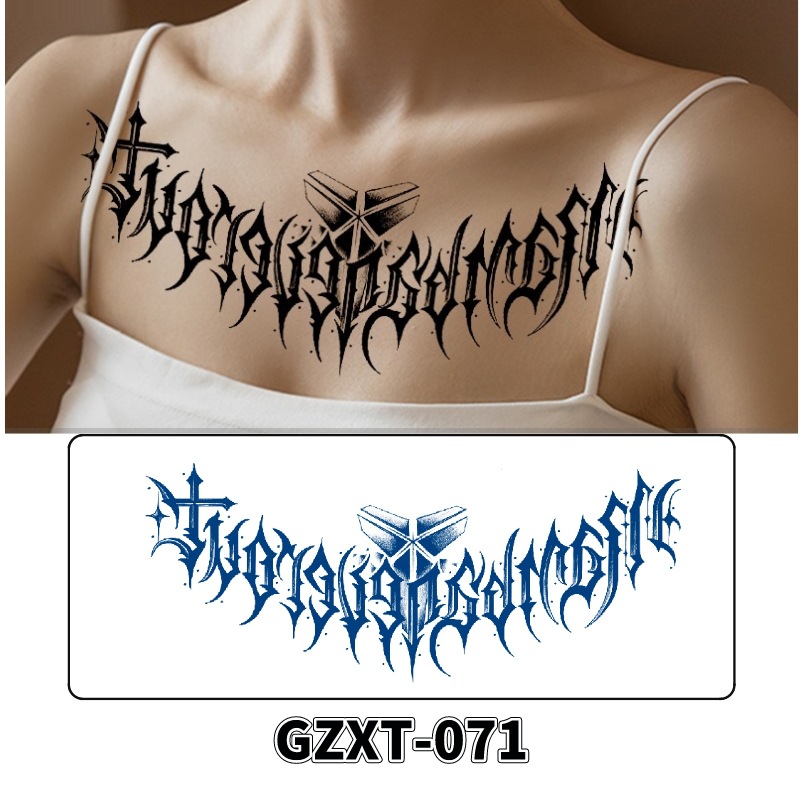 Pegatinas de tatuaje de jugo de pecho de flores pegatinas de tatuaje de hierbas de brazo grande de flores sudor impermeable media hoja alas de flores pegatinas de tatuaje al por mayor