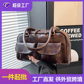 一件批发质感复古包秋冬时尚新款女包流行单肩腋下包大容量手提包
