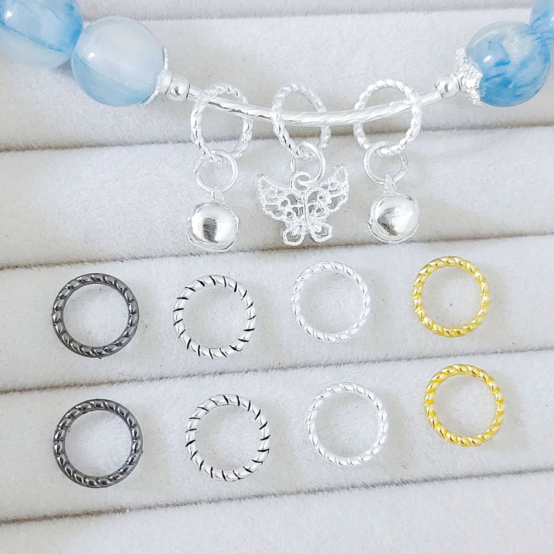 Twist closed ring 9mm batch flower wreath diy jewelry accessories beaded with beads handmade material bracelet connecting ring Twist closed ring 9mm batch flower wreath diy jewelry accessories beaded with beads handmade material bracelet connecting ring