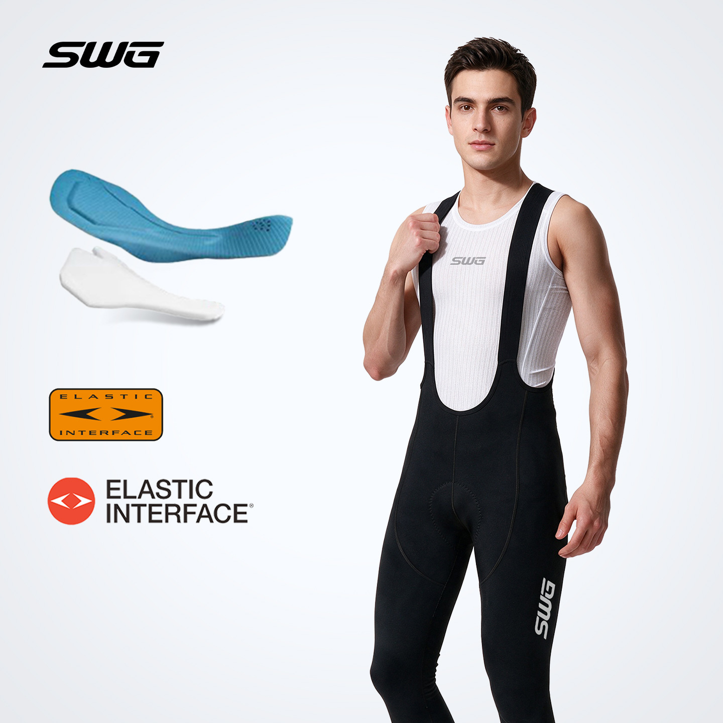 Swg Mingsheng Cycling Pants Men's Autumn and Winter Long Pants for Road Cycling【Lingfeng Fleece Bib Pants】