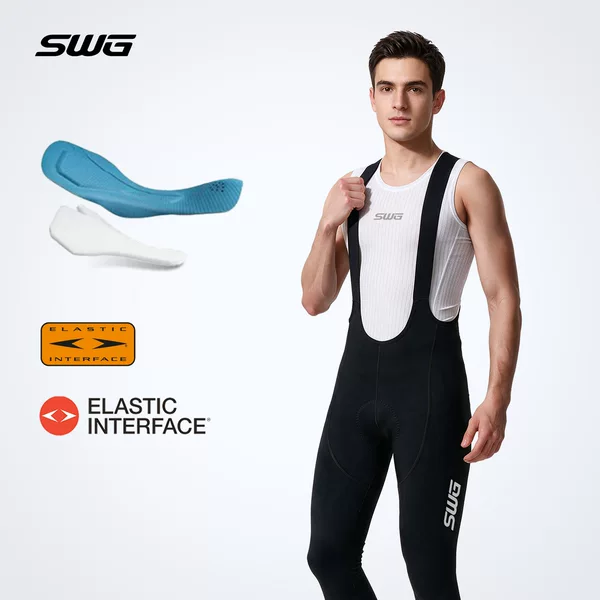 Swg Mingsheng Cycling Pants Men's Autumn and Winter Long Pants for Road Cycling【Lingfeng Fleece Bib Pants】