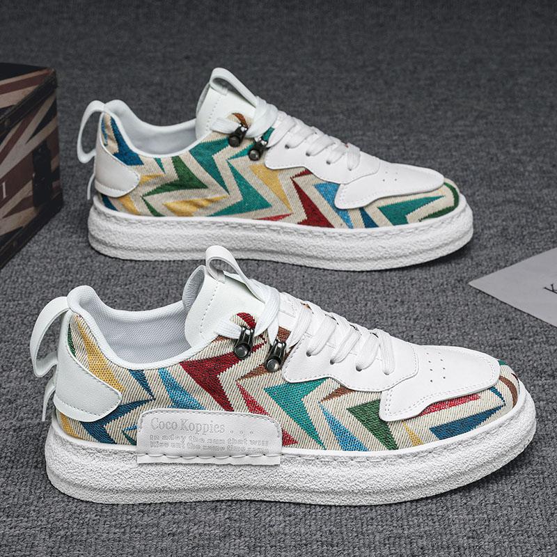 2024新款男鞋夏季时尚板鞋百搭抖音同款休闲鞋潮流透气小白鞋