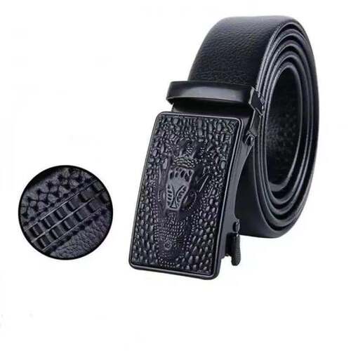 Piper Belt Men's Live Broadcast Internet Celebrity Crocodile Head Automatic Buckle Belt Simple Casual Business Belt Wholesale