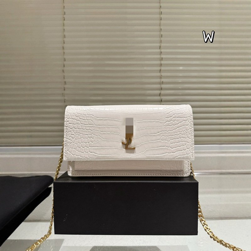 Yangshulin Bag Us Crocodile Leather Women's Bag High-End Accessible Luxury Single Shoulder Crossbody Bag Genuine Leather Armpit Bag Summer