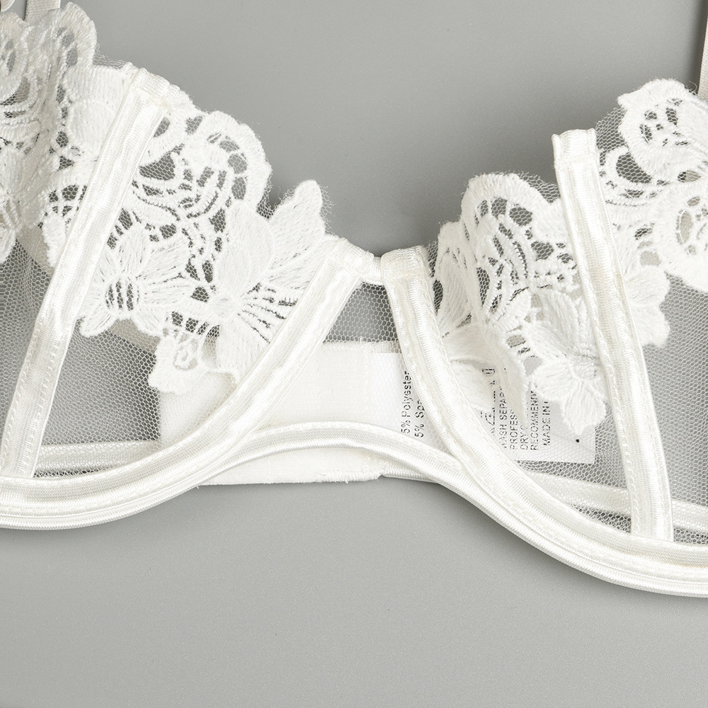 White Color Floral Lingerie set
