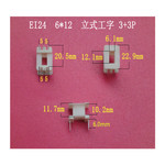 厂家大量供应低频EI 24 6*12立式工字3+3P变压器骨架 胶芯 线圈架