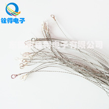 铨得生产小平方镀锡铜圆型编织连接地线,编织线软连接