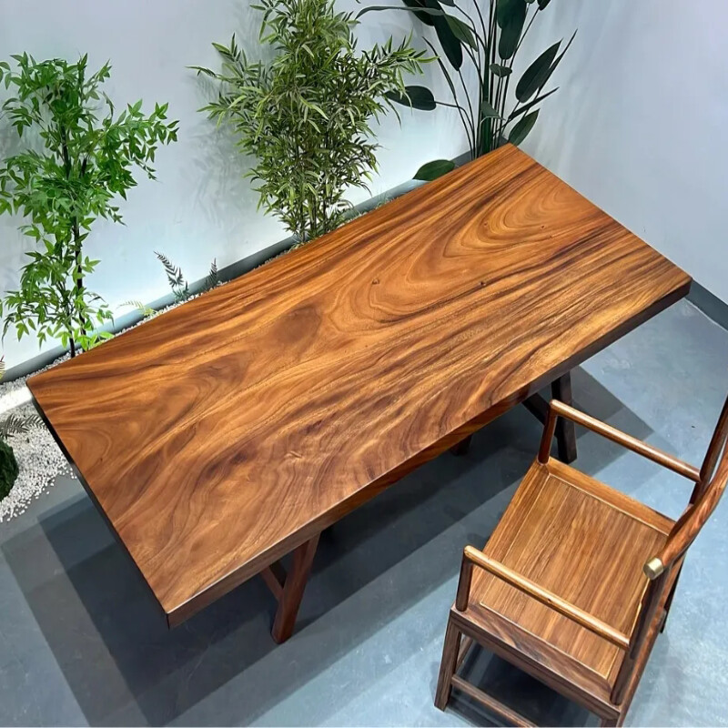Whole Walnut Wood Teak Dining Table Desk Black Gold Sandalwood Executive Desk Office Desk Solid Wood Large Board Tea Table Minimalist Whole Walnut Wood Teak Dining Table Desk Black Gold Sandalwood Executive Desk Office Desk Solid Wood Large Board Tea Table Minimalist