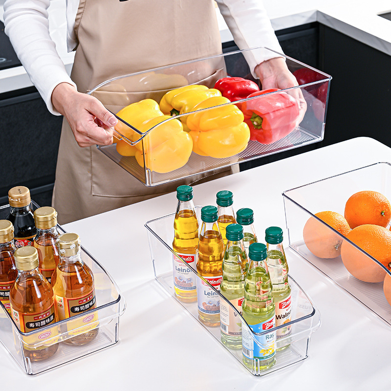 Caja de almacenamiento de refrigerador para alimentos, frutas y verduras, caja de preservación de alimentos, caja de exhibición acrílica transparente de grado alimenticio