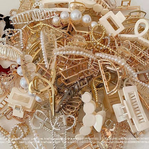 Korean Internet celebrity metal hairpin back head grabber large shark clip elegant temperament  new hair accessories for women