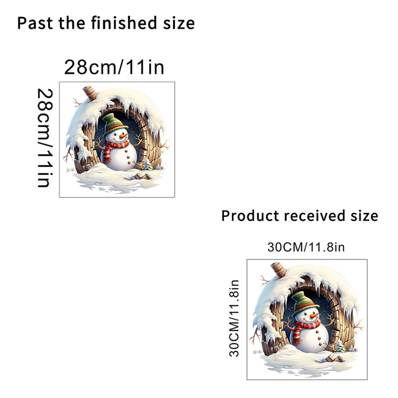 厂家昆尚品新款圣诞节3D破墙圣诞雪人自粘墙贴画客厅卧室装饰贴画|undefined