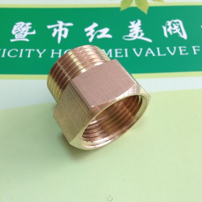 厂家供应4分6分黄铜内外丝接头，4分*M20*1.25内外丝铜接头