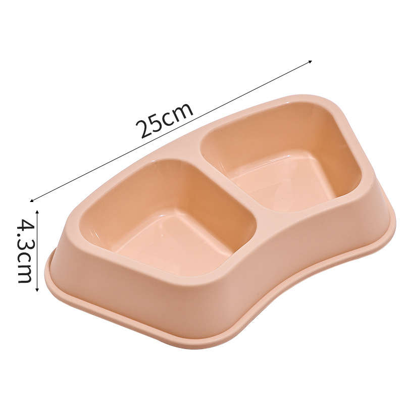 분홍색 부채꼴 이중 그릇