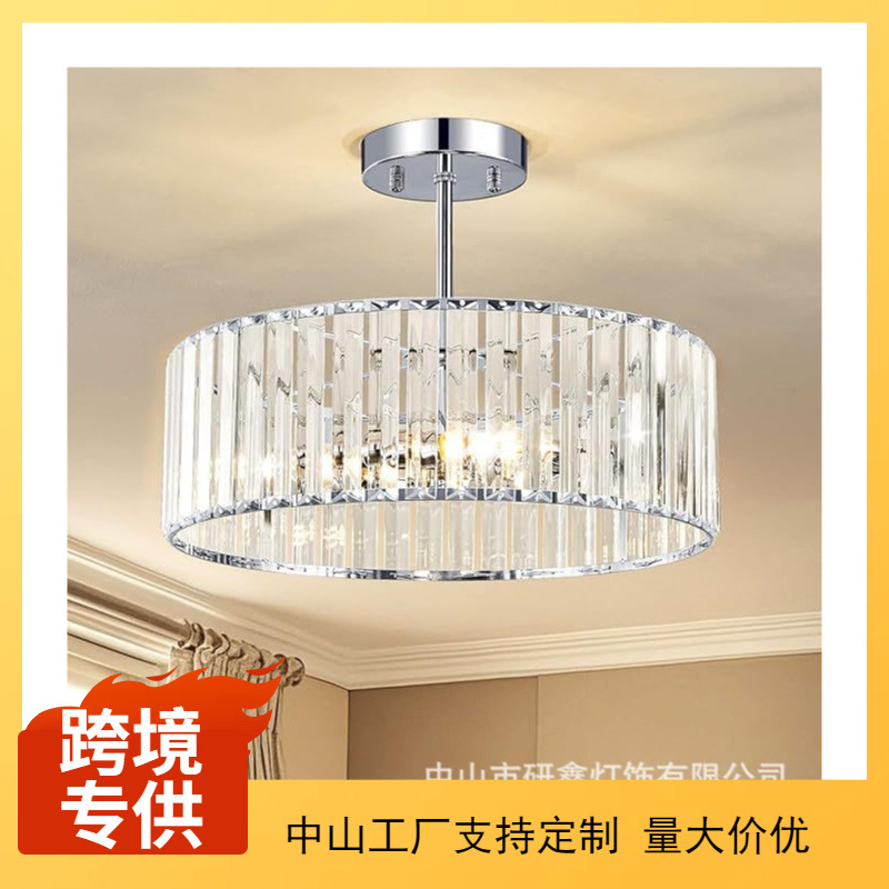Modern Crystal Lamp Round Foyer Bathroom Corridor Lamp Dining Room Bedroom Ceiling Lamp Aisle Lamp Corridor Lamp