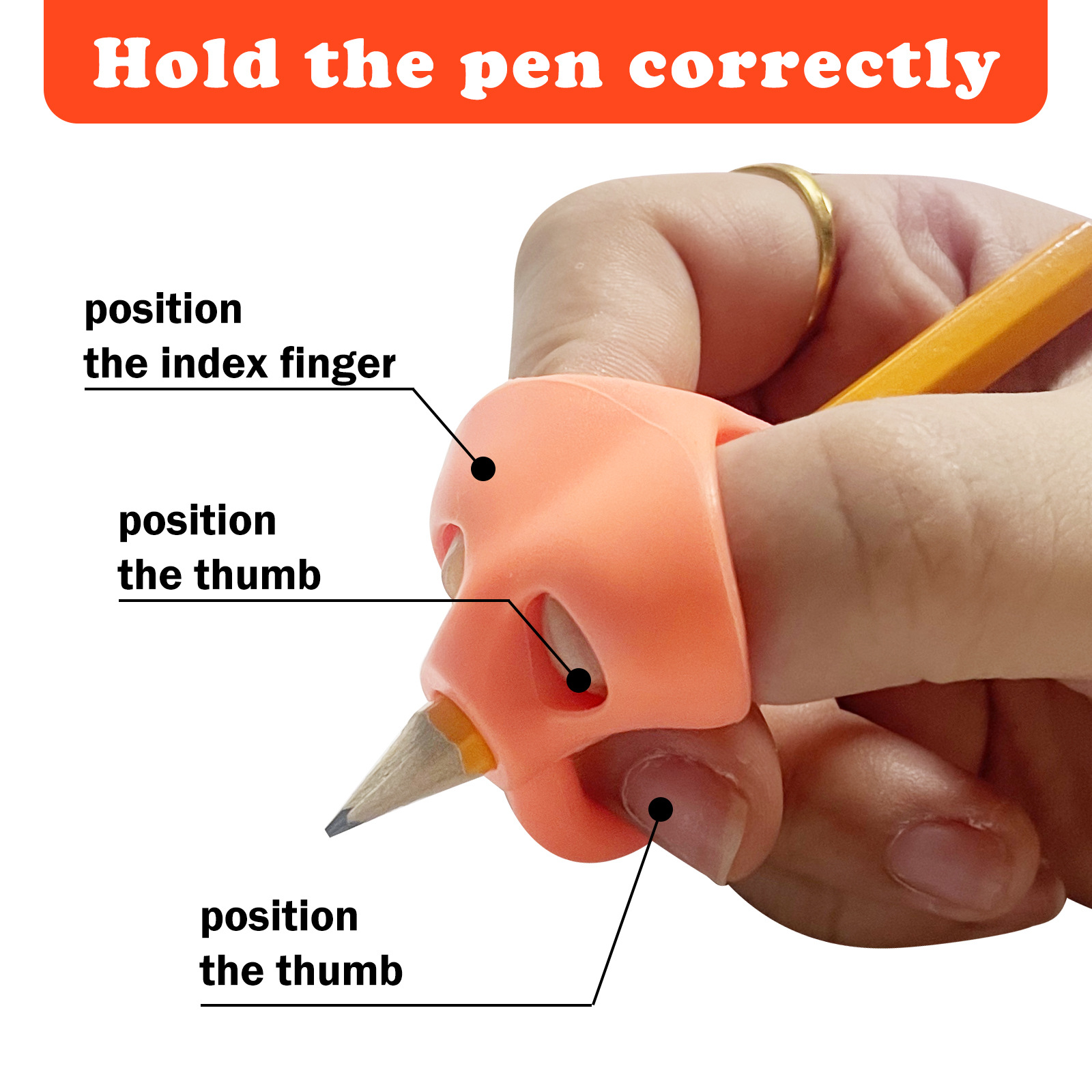 Pequeña mochila pluma sosteniendo corrector niños kindergarten principiante Escuela Primaria estudiante tres dedo silicona pluma Dispositivo de celebración lápiz caso