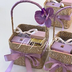 結婚のお土産のギフトボックスの花嫁のお土産は藤草の年会の満月の酒の女子学生の満月の贈り物の空のかごを編みます。