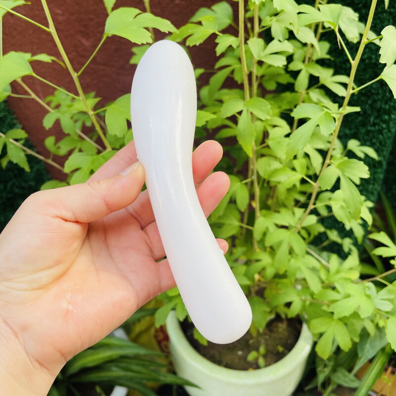 白玉大弯头水晶按摩棒 图 7