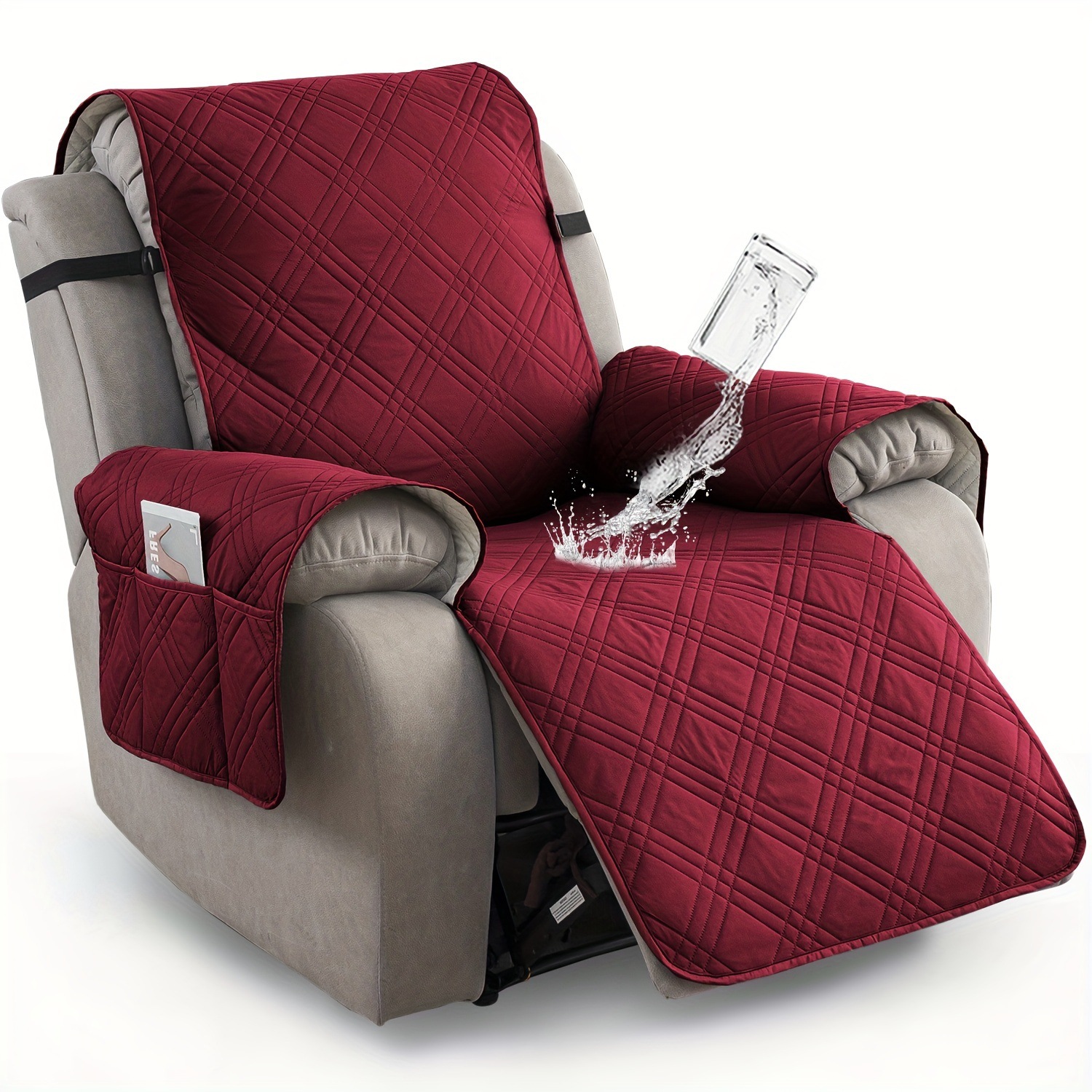1pc Reclinable impermeable cubierta de silla no deslizante reclinable transfronterizo