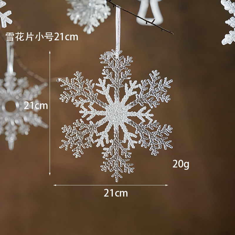 Copos de nieve 21 cm tamaño pequeño 3 piezas
