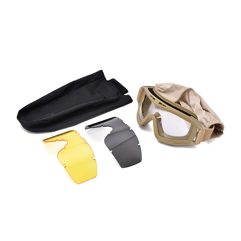 Juego de Gafas Tácticas de Protección, TPU, PC, Antivaho, A prueba de Balas, para Camping y Juegos CS image 3