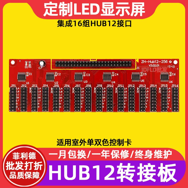 Открытый цифровой рекламный щит, одно- и двухцветный светодиодный дисплей, плата адаптера карты управления, 16 комплектов интерфейса HUB12-256