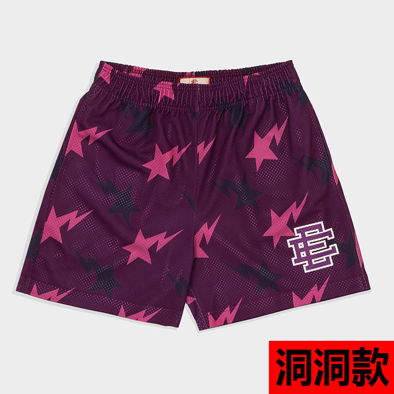 Eric Emanuel EE Pantalones cortos de malla para hombres y mujeres, pantalones de baloncesto deportivo de cuatro puntos