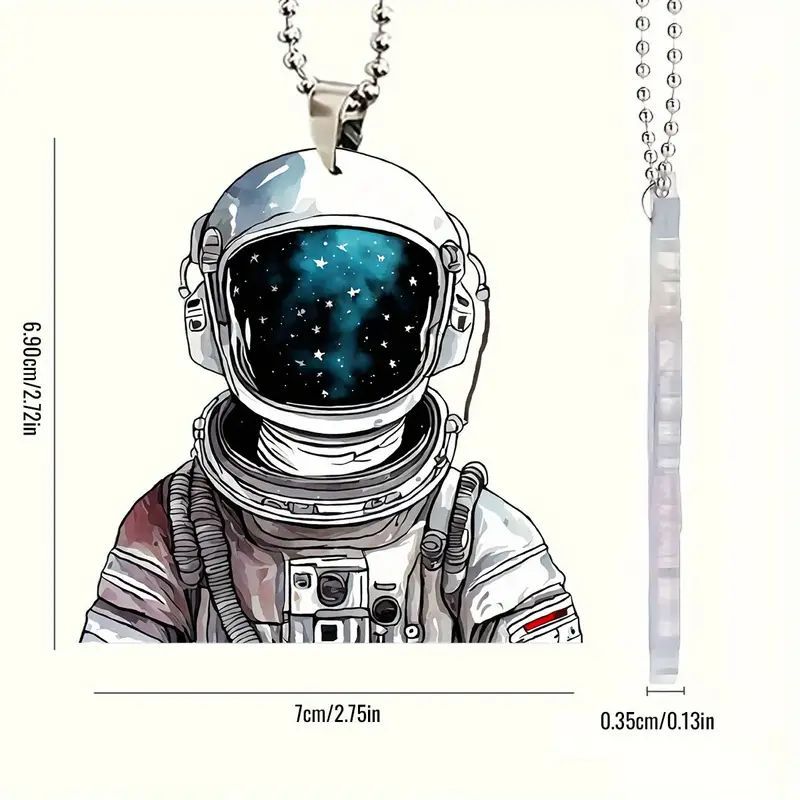 Nuevo colgante de astronauta creativo transfronterizo acrílico plano para automóviles retrovisor interior decoración colgante decoración para el hogar image 4