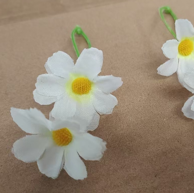 흰색 난초 꽃 머리 포크 2개