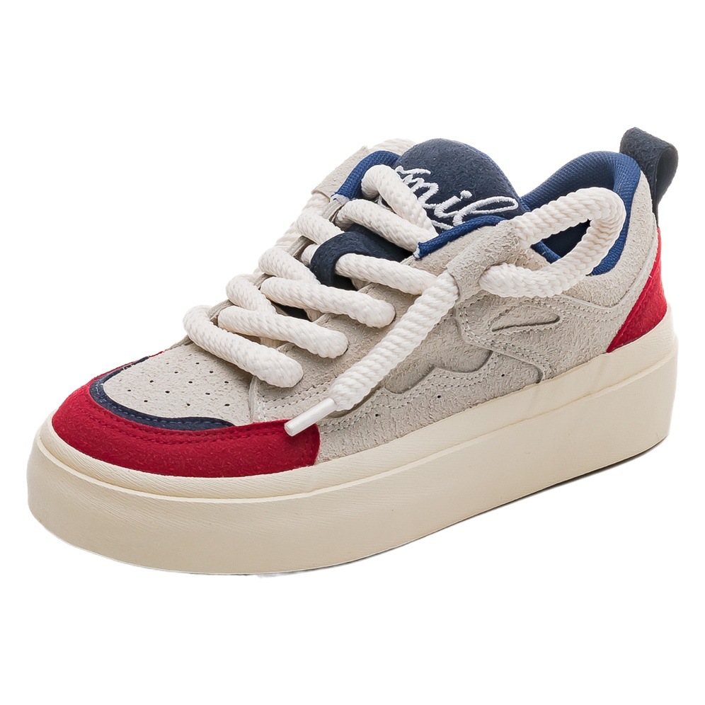 Yuanbo plataforma pan zapatos para mujeres 2023 verano nuevo casual zapatos nicho moda Zapatos americano retro transpirable estudiante zapatos image 1