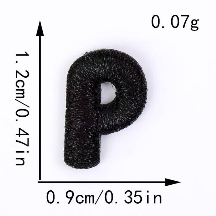 跨境电脑刺绣布贴黑白小数字字母服装辅料补丁贴DIY装饰贴刺绣贴|undefined
