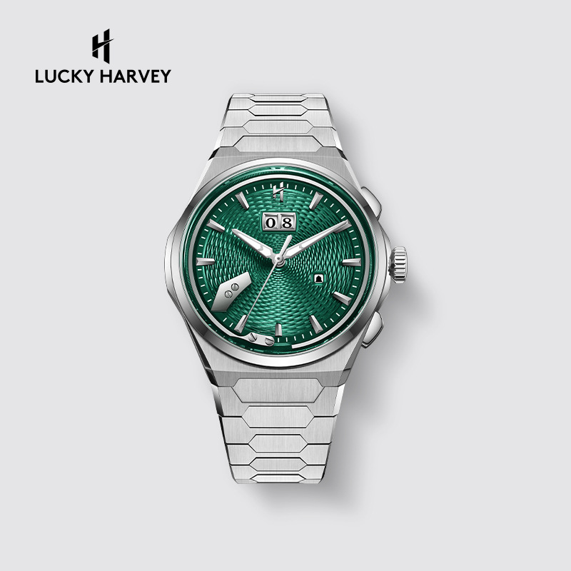 Lucky Harvey Zhenleshi Self-Winding Series Second Generation Tianlai Men's Watch Spiral Pattern Automatic Mechanical Watch