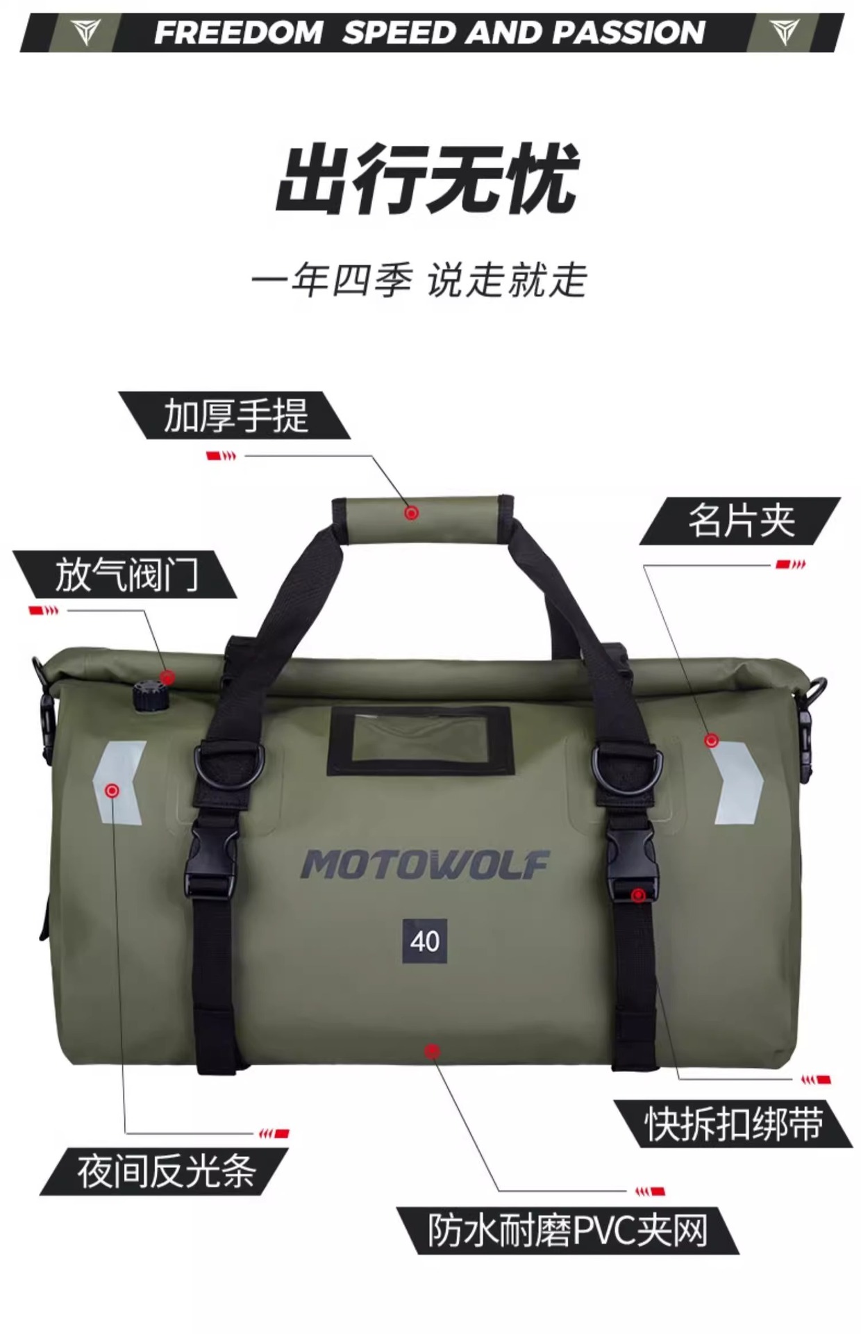 Motorcycle Rider Waterproof Bag Long-distance Motorcycle Travel Bag Rally Car Off-road Rear Bag Carrying Bag Hanging Bag Side Bag