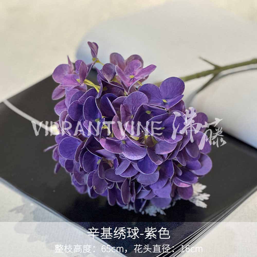 Púrpura de la boda flor artificial salón de bodas Camino de plomo techo arreglo floral Hotel Bienvenido arco piso decorativo flor artificial