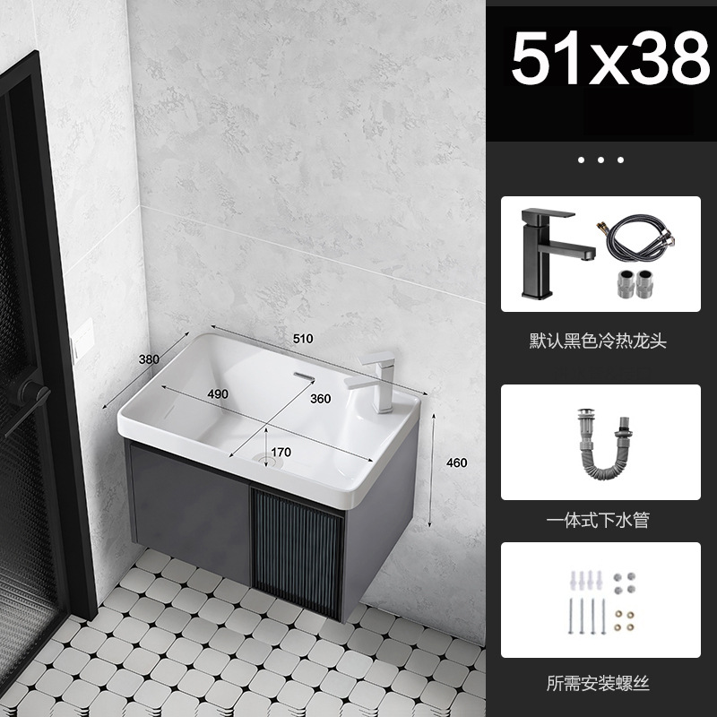 Baño de aluminio espacio puerta de vidrio gabinete de baño pequeño gabinete de lavabo doméstico combinación balcón lavabo piscina