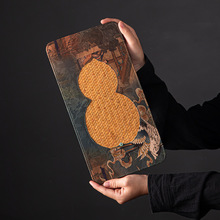 竹制茶席茶垫餐具桌垫竹片包边竹茶帘大号餐垫子茶道配件功夫茶具