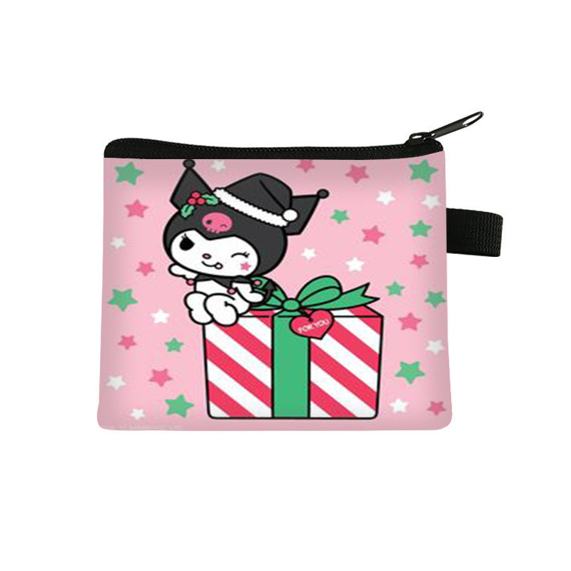 Nuevo Sanrio bolso de cambio de Navidad de alto valor facial bolso de tarjetas encantador bolso de almacenamiento de gran capacidad de moda para estudiantes primarios