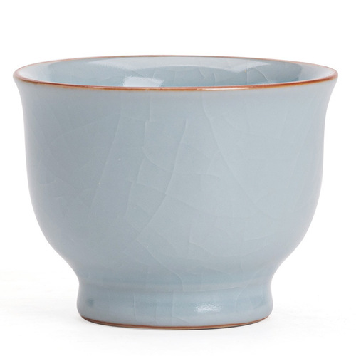 Teacup Ru Kiln Copper Coin Crackle Teacup Tea Drinking Cup Single Cup Host Cup Gongfu Tea Set Personal Use Ru Kiln Teacup